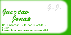 gusztav jonap business card